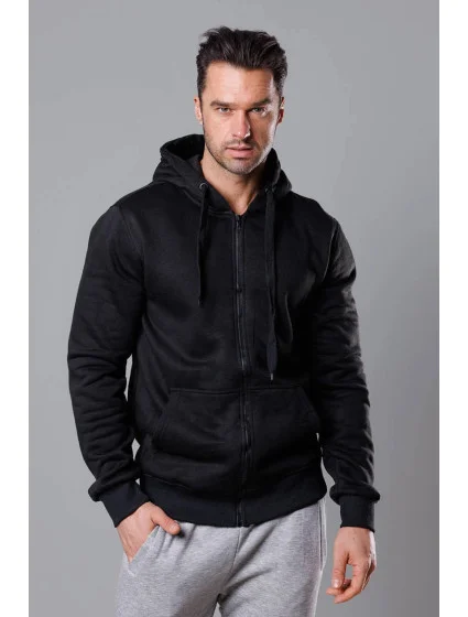 Černá pánská rozepínací mikina s kapucí model 18344959 - J.STYLE