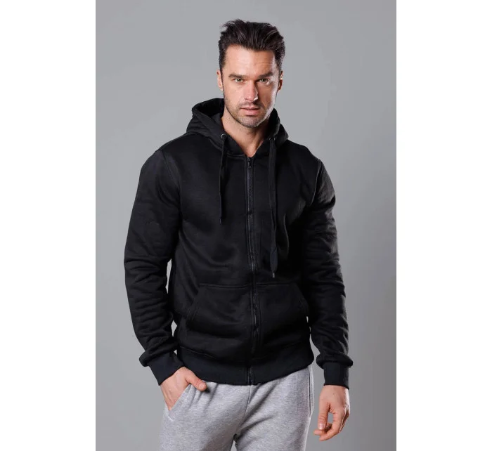 Černá pánská rozepínací mikina s kapucí model 18344959 - J.STYLE