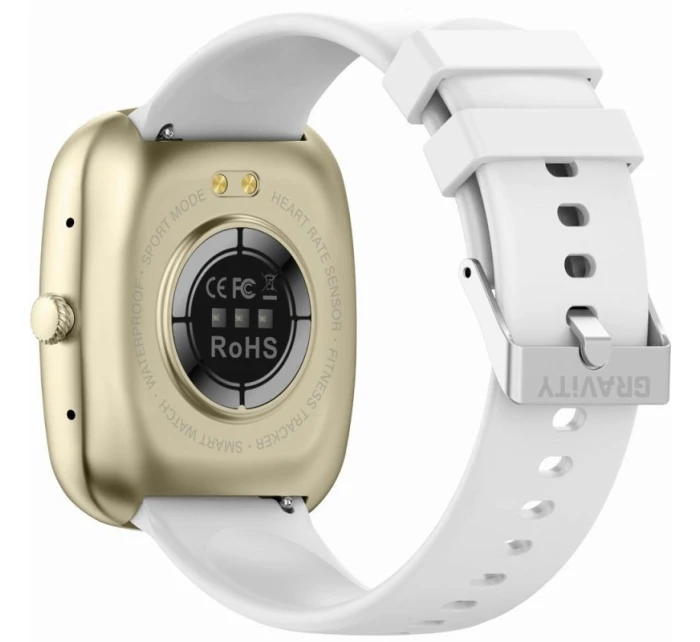 Dámské chytré hodinky  béžový silikonový řemínek + bílý řemínek model 21819976 - Gravity