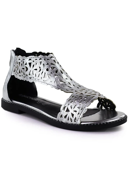 Dámské stříbrné ažurové sandály M.Daszynski MR24148-2 Dámské stříbrné ažurové sandály M.Daszynski MR24148-2