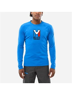 Pánské tričko MILLET Trilogy Wool Ts Ls M, modré'