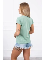 Nakupování je moje kardio tmavě mátová halenka Nakupování je moje kardio tmavě mátová halenka