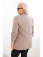 Dámská sako Plus Size bez zapínání s podšívkou model 21468638 fango - K-Fashion