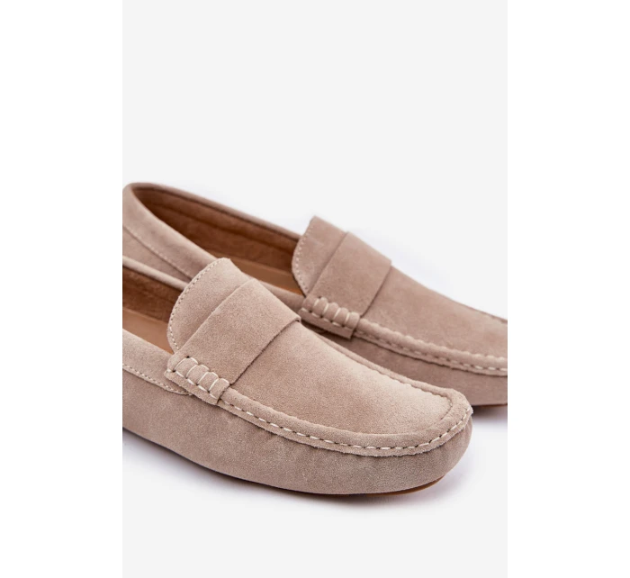 Semišové Pánské Mokasíny Big Star RR174050 Béžové