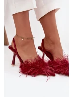 Lodičky s a patou bordó model 21715210 - Boto