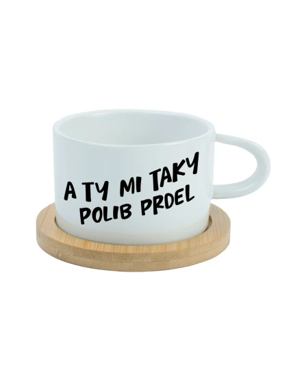 A TY MI TAKY POLIB PRDEL - bílá hrníček makronka 200 ml A TY MI TAKY POLIB PRDEL - bílá hrníček makronka 200 ml