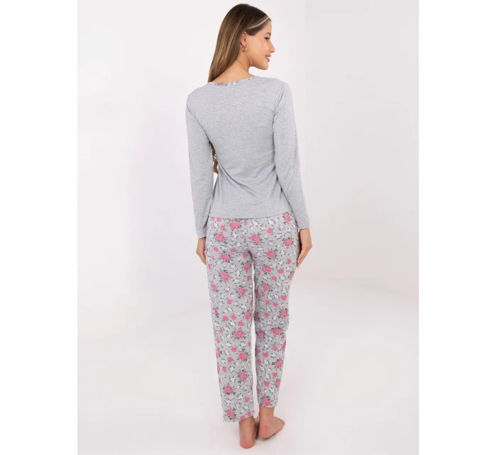 Dámské pyžamo DU PI FP 006.02 šedé - FPrice Dámské pyžamo DU PI FP 006.02 šedé - FPrice