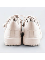 Béžové dámské sportovní boty se šněrováním model 17241267 - Fairy