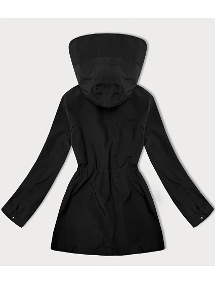 Tenká černá dámská bunda s ozdobnou podšívkou model 21095905 - J.STYLE