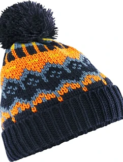 Beechfield B 528 Pletená čepice s bambulí "Retro Ski" 53.0528 blazing blue