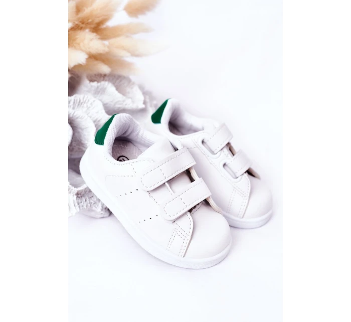Dětské Tenisky Se Suchým Zipem Bíle-Zelené California Dětské Tenisky Se Suchým Zipem Bíle-Zelené California