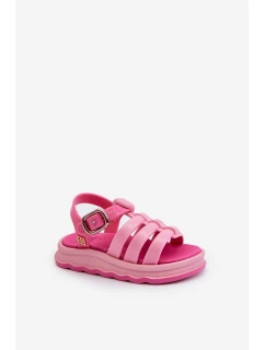 Voňavé Dětské Sandálky Na Suchý Zip ZAXY NN385018 Růžové