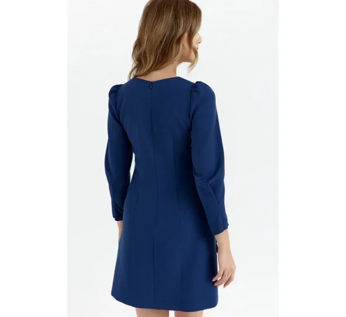 K148 Trapézové šaty - tmavě modré