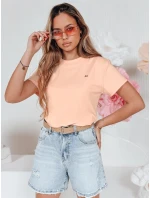 Dámské žebrované tričko SMILE FOR YOU růžové FashionStreet RY2907