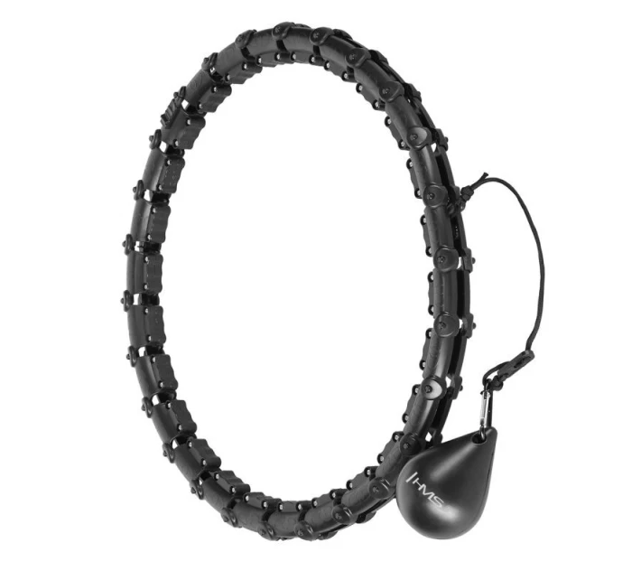 Hula Hop set HHW11 BLACK s výstupky a závažím + opasek BR163 BLACK PLUS SIZE HMS Hula Hop set HHW11 BLACK s výstupky a závažím + opasek BR163 BLACK PLUS SIZE HMS