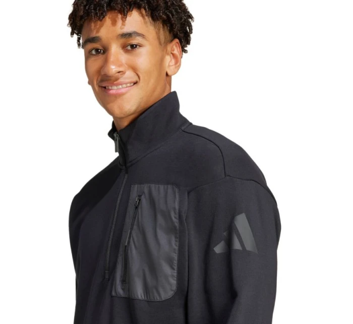 Pánská mikina adidas City Escape Fleece Half-Zip GD černá JF3290 pánské