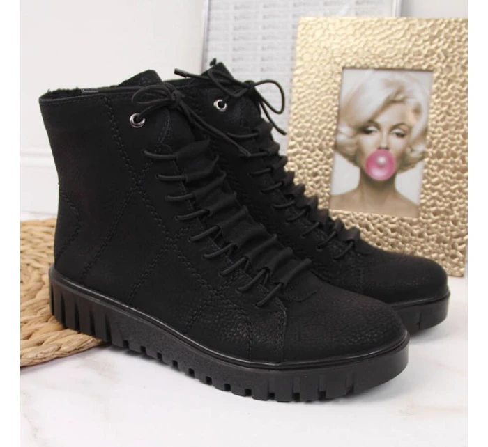 Rieker W R279B černé zateplené boty