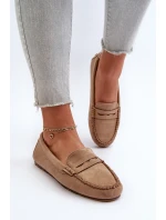 Klasické Dámské Mokasíny Zamszové Hnědé model 21653962 - EVENTO Klasické Dámské Mokasíny Zamszové Hnědé model 21653962 - EVENTO