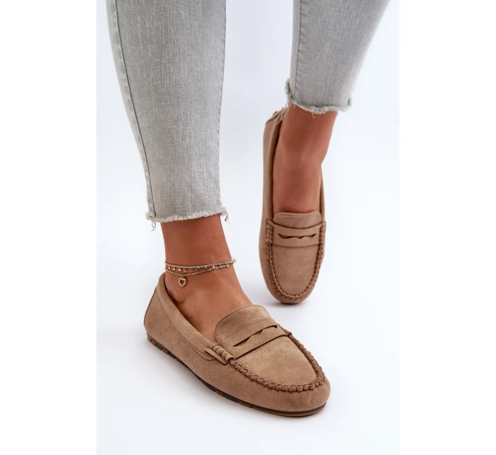 Klasické Dámské Mokasíny Zamszové Hnědé model 21653962 - EVENTO Klasické Dámské Mokasíny Zamszové Hnědé model 21653962 - EVENTO