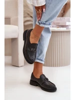 Zazoo 20102 Moderní Lakové Polobotky na Masivní Platformě Černé Zazoo 20102 Moderní Lakové Polobotky na Masivní Platformě Černé