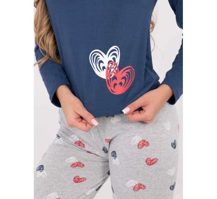 Pyžamo DU PI FP 009.84 tmavě modré Pyžamo DU PI FP 009.84 tmavě modré