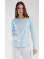 Dámské pyžamo dlouhé model 21764640 - Vienetta Dámské pyžamo dlouhé model 21764640 - Vienetta