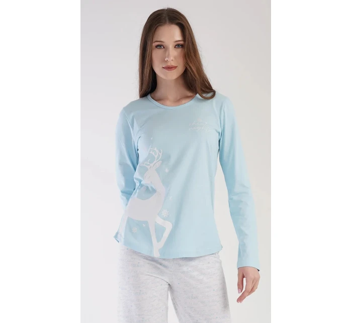 Dámské pyžamo dlouhé model 21764640 - Vienetta Dámské pyžamo dlouhé model 21764640 - Vienetta