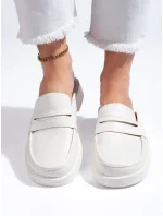 Výborné dámské  nazouváky bílé platforma