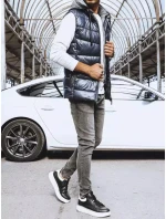 Pánská tmavě modrá vesta FashionStreet TX4140 Pánská tmavě modrá vesta FashionStreet TX4140