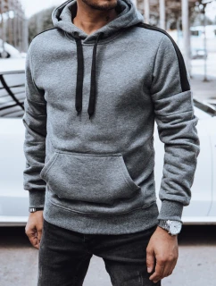 Pánská mikina s kapucí tmavě šedá Dstreet model 21979591 - FashionStreet
