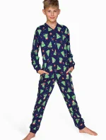 Cornette Dětská chlapecká kombinéza 185/168 Vánoční stromeček 2 d/r 86-128