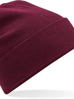 B Pletená čepice z bio bavlny 53.0 burgundy model 22481566 - Beechfield