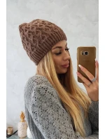 Fleecová čepice Roma model 18750239 mocca - K-Fashion Fleecová čepice Roma model 18750239 mocca - K-Fashion
