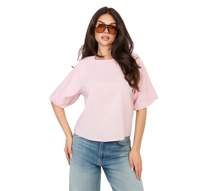 Halenka D74515M11340A světle růžová Halenka D74515M11340A světle růžová