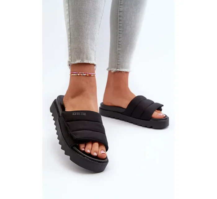Dámské pantofle na platformě Big Star Černá Dámské pantofle na platformě Big Star Černá