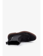 Semišové Pánské Kotníkové Boty Chelsea Big Star Černé Semišové Pánské Kotníkové Boty Chelsea Big Star Černé