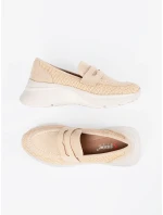 Klasické Jasnobeżowy  polobotky dámské platforma