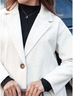 ELEGANTWAY dámský oversize kabát ve tvaru rybí kosti béžový FashionStreet NY0698