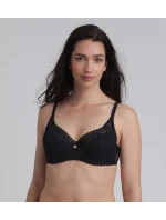 Dámská krajková podprsenka s kosticí PLAYTEX UNDERWIRE BALCONETTE BRA - DIM - černá