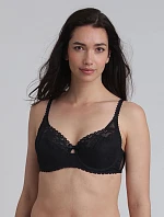 Dámská krajková podprsenka s kosticí PLAYTEX UNDERWIRE BALCONETTE BRA - PLAYTEX - černá