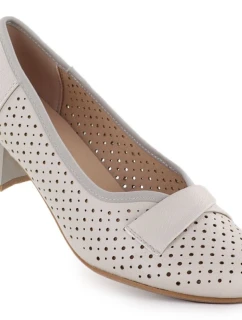 Dámské béžové ažurové lodičky Jezzi 233-12