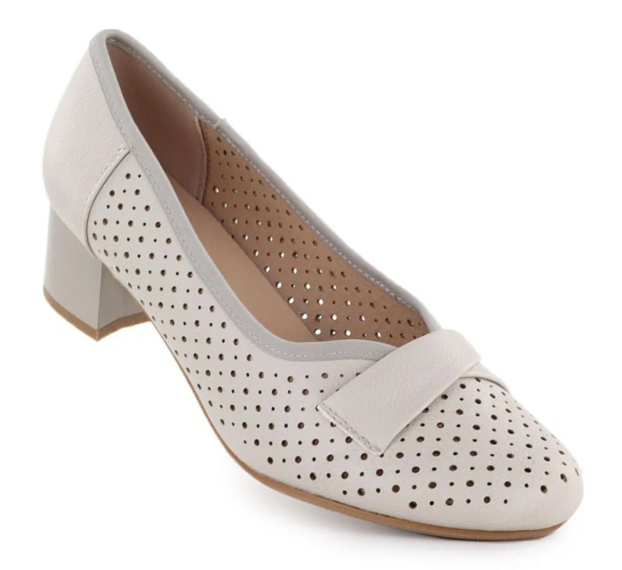 Dámské béžové ažurové lodičky Jezzi 233-12