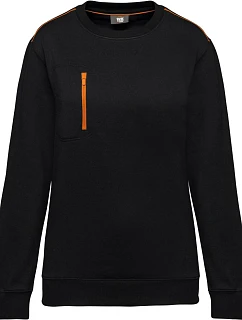 WK WK 403 Pracovní mikina "Day-to-Day" 20.W403 black/orange