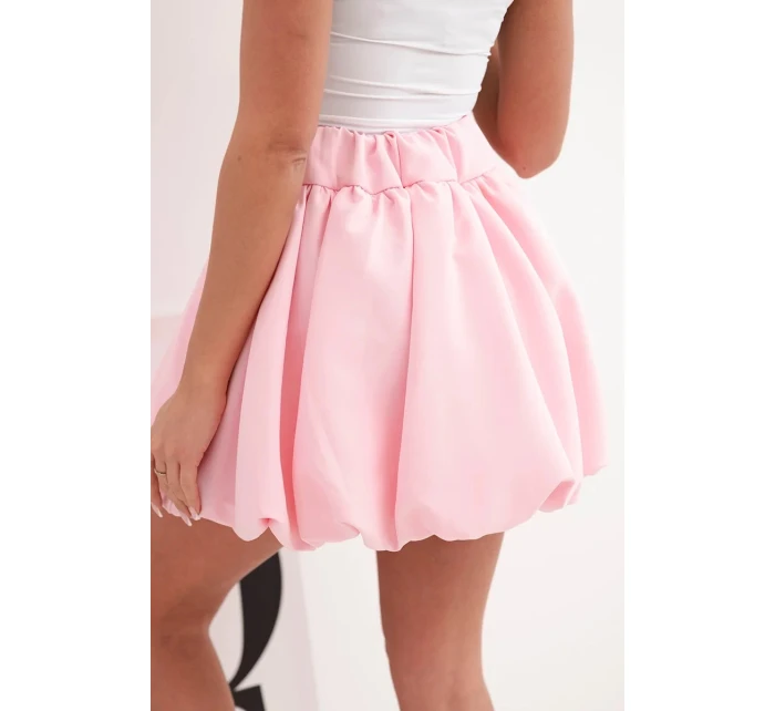 Dámská viskózová sukně balónová s gumou v pase cukrově růžová Dámská viskózová sukně balónová s gumou v pase cukrově růžová