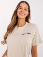 Tričko D12022AC02645G beige Tričko D12022AC02645G beige