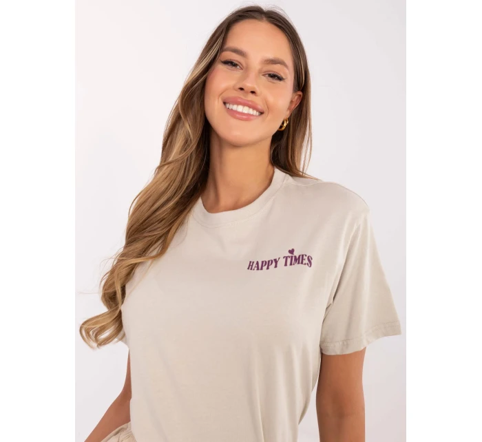 Tričko D12022AC02645G beige Tričko D12022AC02645G beige