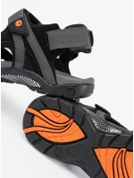 Designové sandály dámské šedo-stříbrné bez podpatku Designové sandály dámské šedo-stříbrné bez podpatku