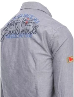 Pánská šedá košile FashionStreet DX2286 Pánská šedá košile FashionStreet DX2286