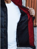 Pánská prošívaná zimní bunda s kapucí tmavě modrá Dstreet TX4929