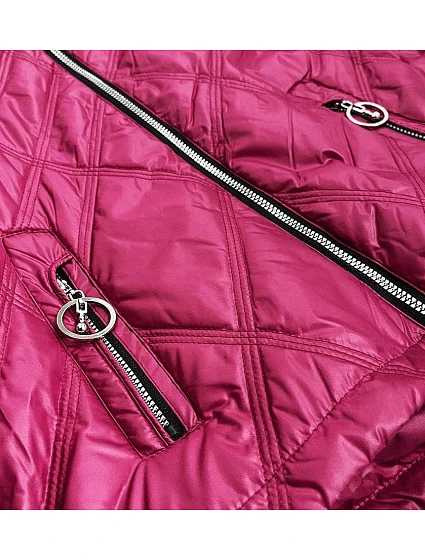 Růžová lehká dámská bunda model 16147626 - BH FOREVER Růžová lehká dámská bunda model 16147626 - BH FOREVER